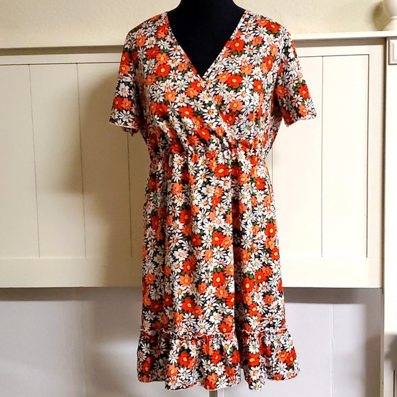 1X SHEIN FLORAL PRINT DRESS - Picture 1 of 5